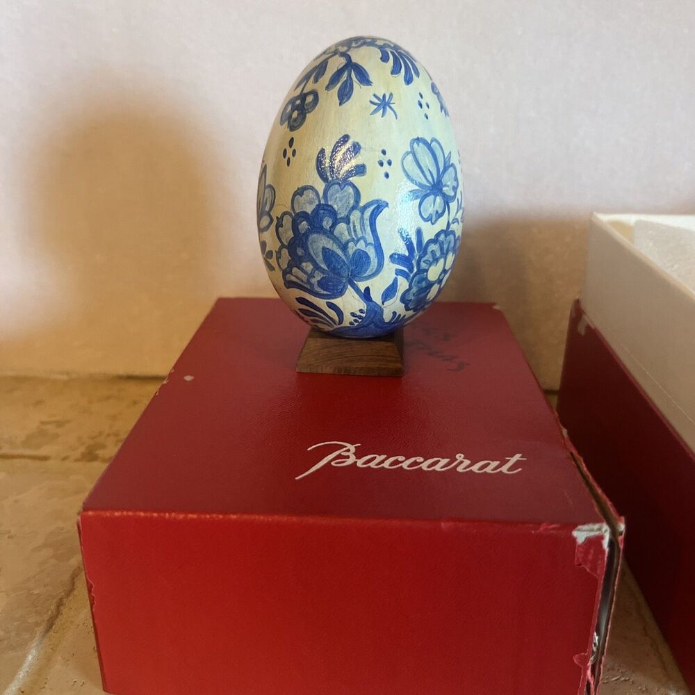 Baccarat Hand Painted Egg